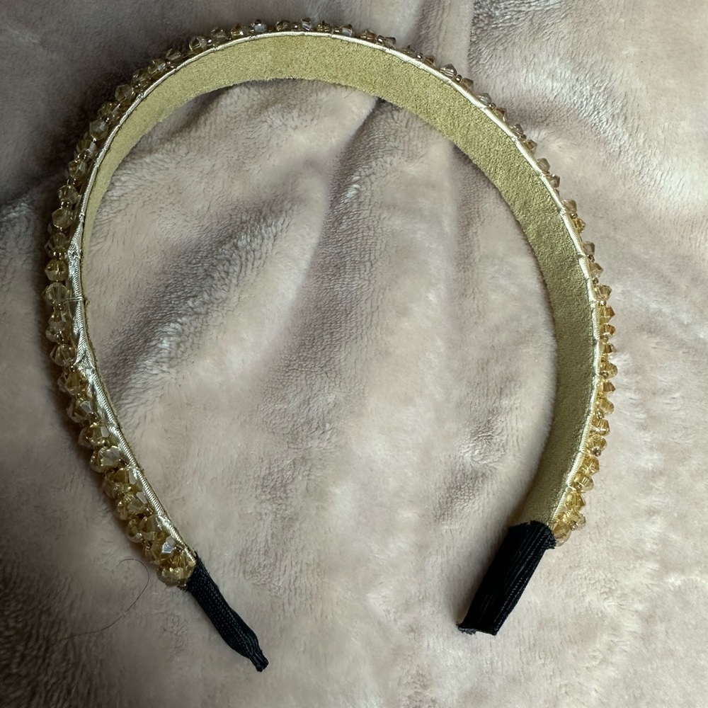 Gold thin rhine stone headband